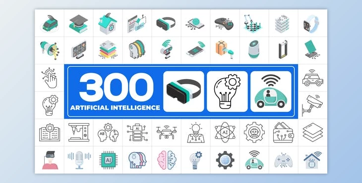 Download 300 Icons Pack – Artificial Intelligence (Videohive 45364492) - AE Project