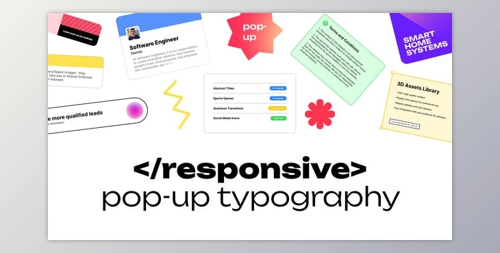 Download Responsive Pop-up Typography (Videohive 45358250) - AE Project