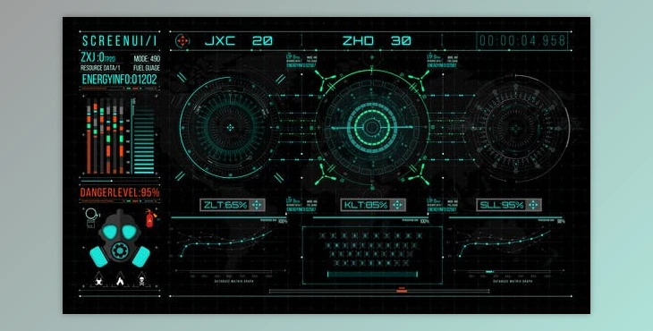 Download HUD700 UI Screen Gadget (Videohive 45357579) - AE Project