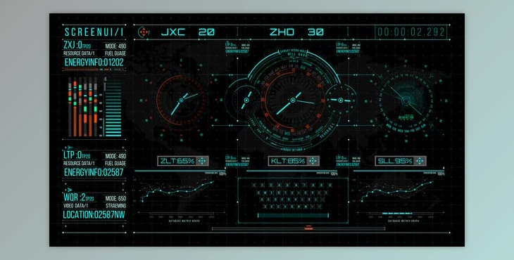 Download HUD700 UI Screen Gadget 2 (Videohive 45370469) - AE Project