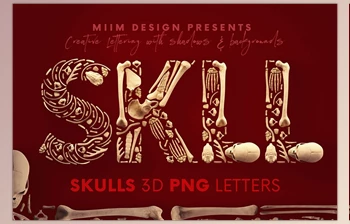 Download Skulls & Bones – 3D <span class='badge badge-warning'>Lettering</span> <span class='badge badge-warning'>Creativemarket</span> - 5770250