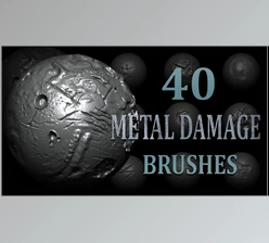 Download Artstation – Metal Damage Brush + Alphas