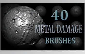 Download Artstation – Metal <span class='badge badge-warning'>Damage</span> Brush + Alphas