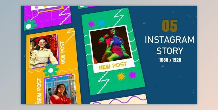 Download Funky Style Instagram Story Frames After Effects Template (Videohive 45086719) - AE Project