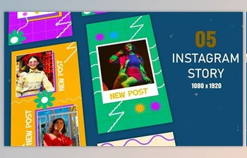 Download Funky <span class='badge badge-warning'>Style</span> Instagram Story Frames After Effects Template (Videohive 45086719) - AE Project
