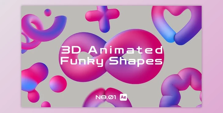 Download 3D Animated Funky Shapes (Videohive 45434137) - AE Project