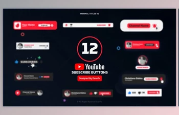 Download Youtube Subscribe Buttons <span class='badge badge-warning'>Pack</span> (Videohive 45467613) - AE Project