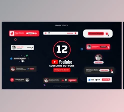 Download Youtube Subscribe Buttons Pack (Videohive 45467613) - AE Project