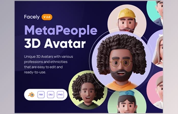 Download Facely <span class='badge badge-warning'>V2</span> – MetaPeople 3D Avatar