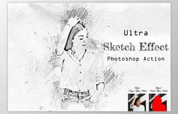 Download Ultra Sketch <span class='badge badge-warning'>Effect</span> Photoshop Action <span class='badge badge-warning'>Creativemarket</span> - 16488416