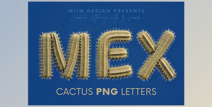 Download Cactus 3D Lettering