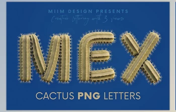Download Cactus <span class='badge badge-warning'>3D</span> Lettering
