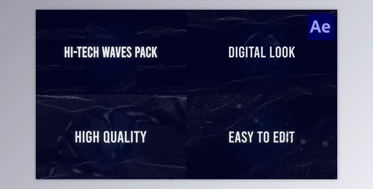 Download HiTech Waves Pack for After Effects (Videohive 45543625) - AE Project