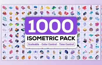 Download 1000+ Isometric Icons <span class='badge badge-warning'>Pack</span> (Videohive 45069763) - AE Project