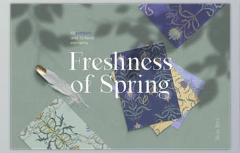 Download Freshness of Spring – Floral <span class='badge badge-warning'>Patterns</span> Collection