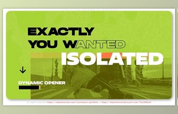 Download <span class='badge badge-warning'>Isolated</span> Dynamic Opener (Videohive 45706210) - AE Project