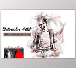 Download Watercolor Artist Photoshop Action Creativemarket - 16494972