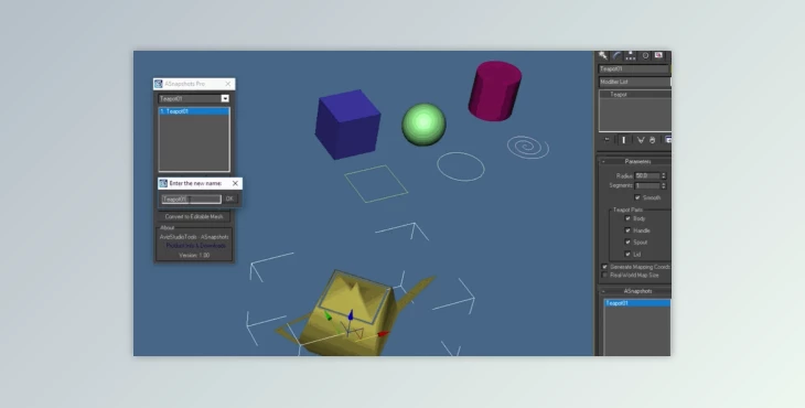 Download Aviz Studio Tools Snapshots v1.01 for 3ds Max 2018-2024