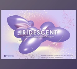 Download Iridescent 3D Abstract Backgrounds