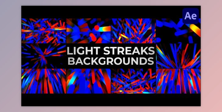Download Light Streaks Backgrounds for After Effects (Videohive 45856449) - AE Project