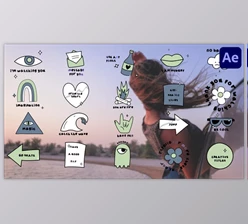 Download Animated Sticker Titles for After Effects (Videohive 45674547) - AE Project