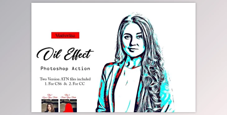 Download Creativemarket – Vectorize Oil Effect Photoshop Action