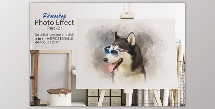 Download Realistic Painting Photo Effect Creativemarket - 11000129
