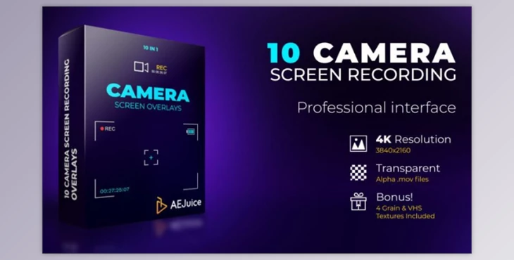Download AEJuice Camera Screen Recordings Overlays