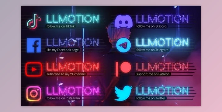 Download Neon Social Media Lower Thirds (Videohive 44936909)