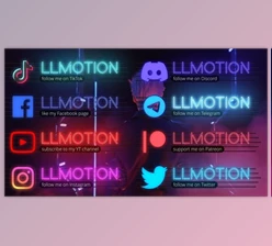 Download Neon Social Media Lower Thirds (Videohive 44936909)