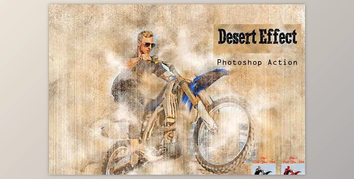 Download Desert Effect Photoshop Action Creativemarket - 17640778