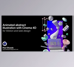 Download Animated abstract illustration with Cinema 4D for Motion and web design