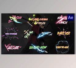 Download Flying Katana Cut Titles for After Effects (Videohive 45630508) - AE Project