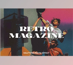 Download Retro Magazine Halftone Photo Effect