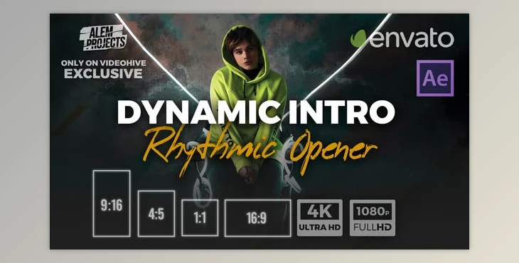 Download Dynamic Intro – Rhythmic Opener – Rhythm Slideshow (Videohive 44828604) - AE Project