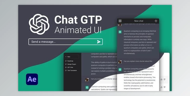 Download AI Chat GPT UI (Videohive 45934455) - AE Project