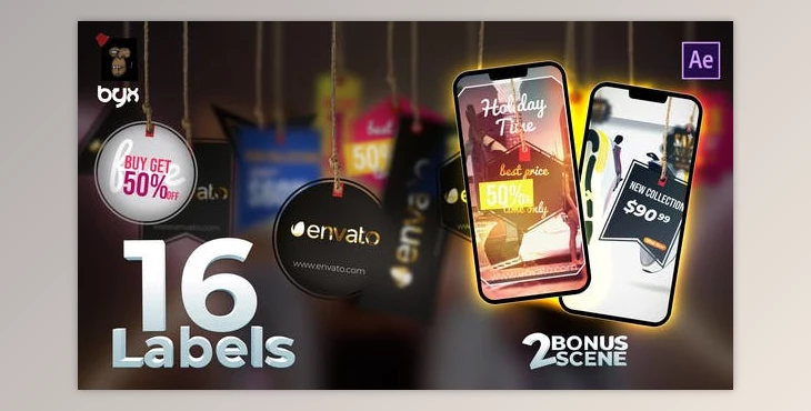Download Swinging Tags (Videohive 37105746) - AE Project
