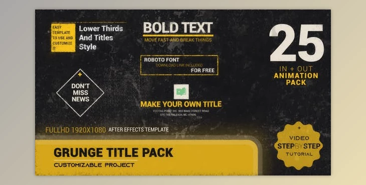 Download Grunge Title Pack (Videohive 45924910) - AE Project