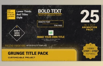 Download Grunge Title <span class='badge badge-warning'>Pack</span> (Videohive 45924910) - AE Project