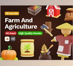 Download 3D Farm And Agriculture Icon Ui8.net