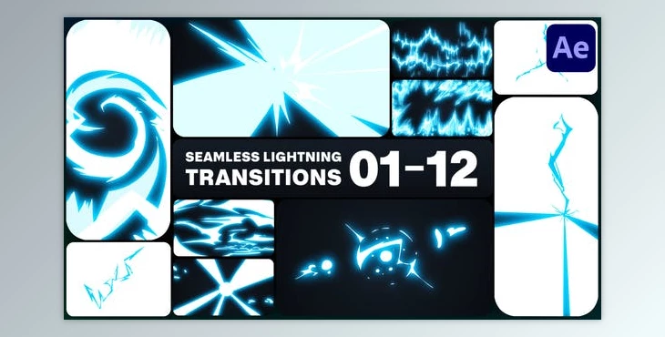 Download Seamless Lightning Transitions for After Effects (Videohive 46081260) - AE Project