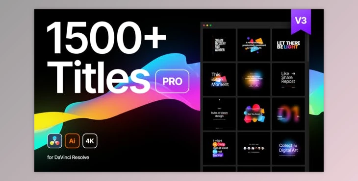 Download Titles Pro DaVinci Resolve (Videohive 34872698)
