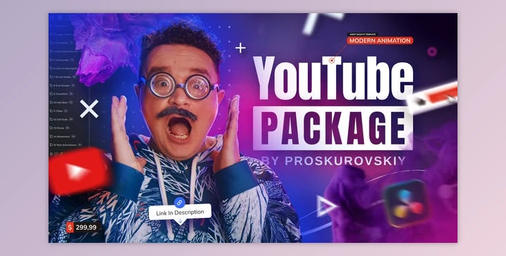 Download YouTube Essential Library | DaVinci Resolve (Videohive 39162161)
