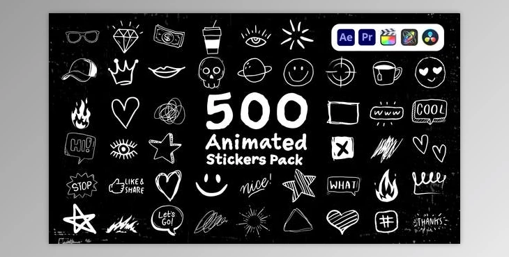 Download Animated Stickers Pack (Videohive 43507218) - AE Project