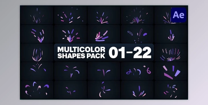 Download Multicolor Shapes for After Effects (Videohive 46102663) - AE Project