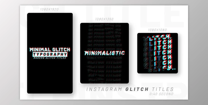 Download Instagram Glitch Titles (Videohive 46111115) - AE Project