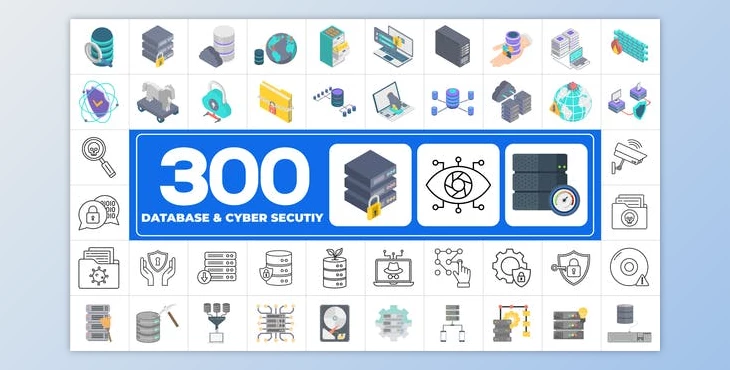 Download 300 Icons Pack – Cyber Security (Videohive 46132378) - AE Project