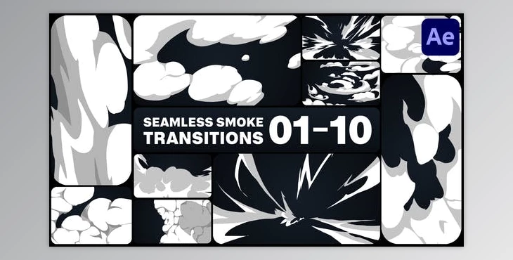Download Seamless Smoke Transitions for After Effects (Videohive 46175844) - AE Project