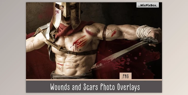 Download Wounds and Scars Overlays CreativeMarket - 5326626