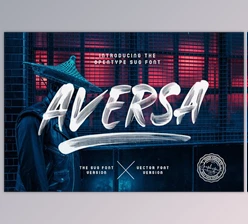 Download Aversa SVG Font + 27 Brushes 3689299